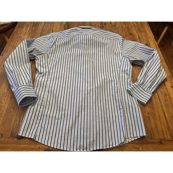 Pink Thomas Pink Men’s Button Shirt Size 16.5 42 Slim Fit Striped Office Preppy - Picture 9 of 11